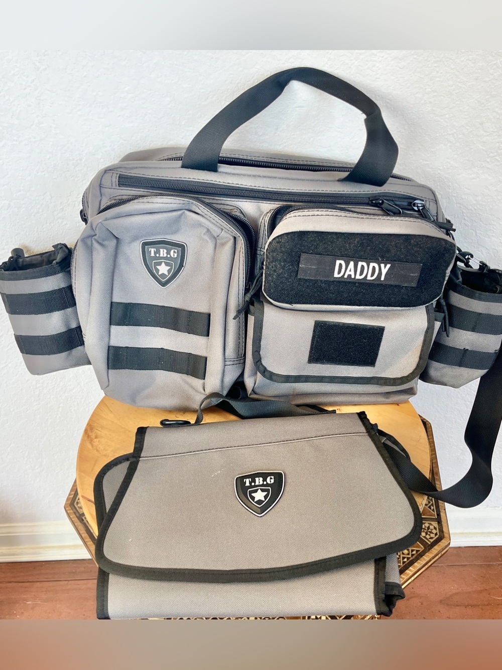 T.B.G. Tactical Baby Gear diaper bag changing pad & Bottle Holder